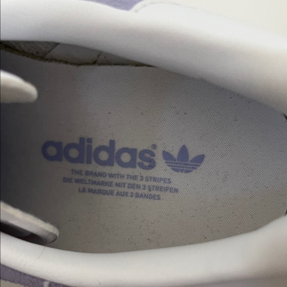 NWOT Adidas Gazelle Lavender and White Sneakers - Picture 6 of 6